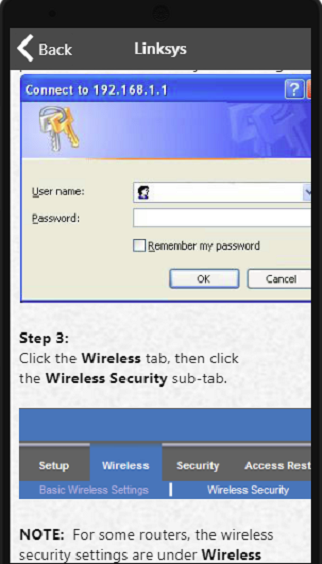 How to change wifi password - Image screenshot of android app