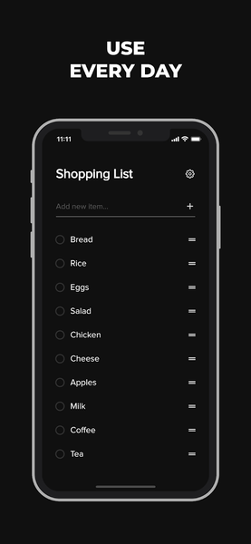 Minimalist Shopping List - Image screenshot of android app