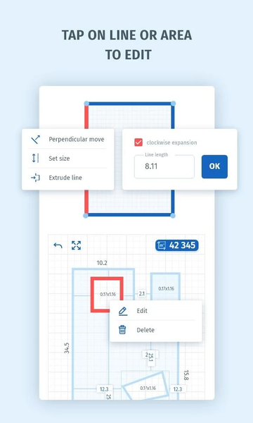 AMPLUS Area Measure Calculator - Image screenshot of android app