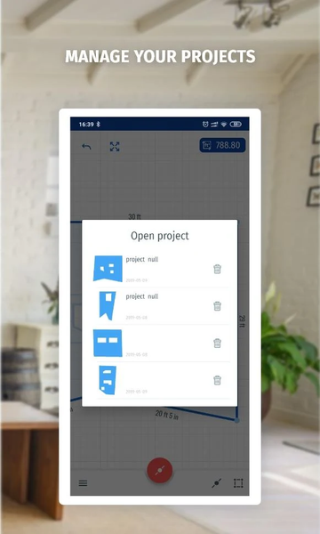 AMPLUS Area Measure Calculator - Image screenshot of android app