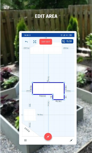 AMPLUS Area Measure Calculator - Image screenshot of android app