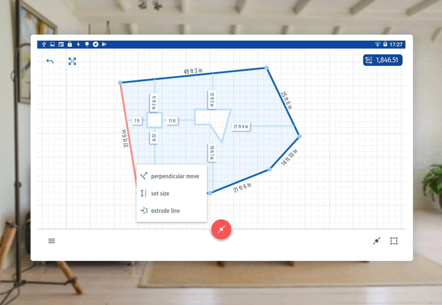 AMPLUS Area Measure Calculator - Image screenshot of android app