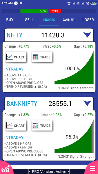 Stock Screener Intraday Signal - Image screenshot of android app