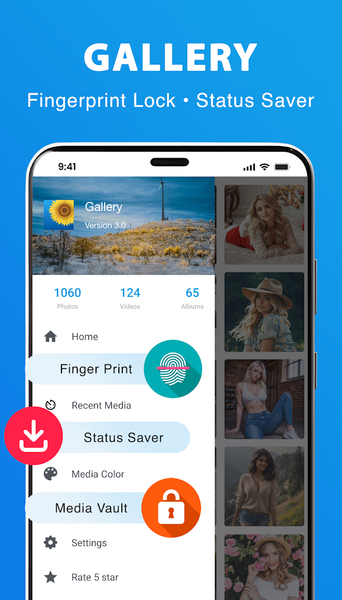 Gallery - Photo Album & Lock - Image screenshot of android app