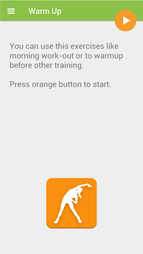 Warm up Morning exercises - Image screenshot of android app
