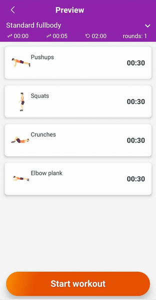 Workout ۷ - عکس برنامه موبایلی اندروید
