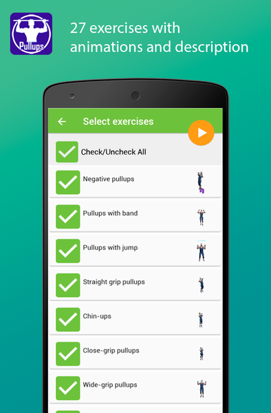 Pullups my workout - عکس برنامه موبایلی اندروید
