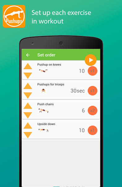 My Pushups workout - Image screenshot of android app