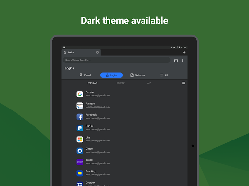 RoboForm Password Manager - عکس برنامه موبایلی اندروید