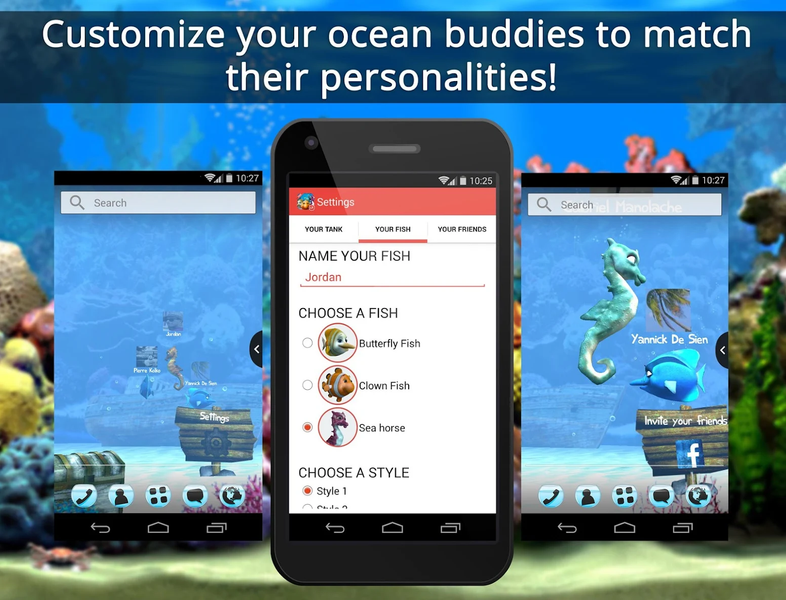 UR 3D Aquarium Friends Live - Image screenshot of android app