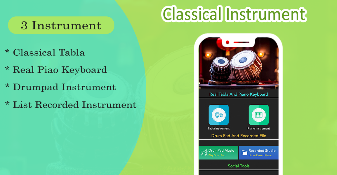 Tabla Drum Music Instrument - Image screenshot of android app