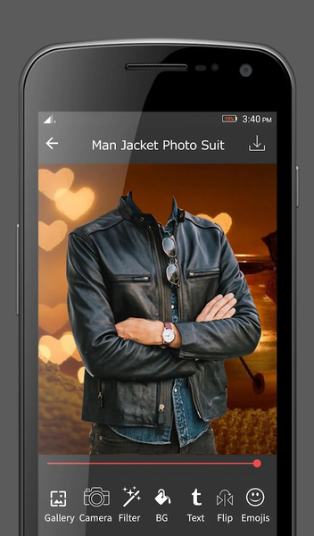 Man Jacket Photo Suit - Image screenshot of android app