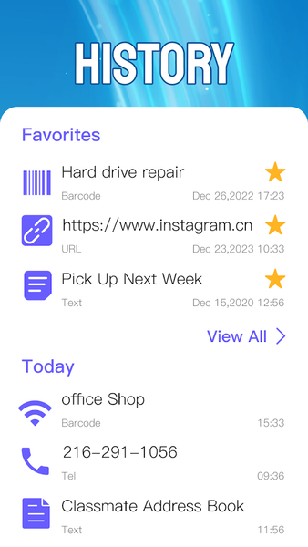 QuickScan: QR & Barcode Reader - عکس برنامه موبایلی اندروید