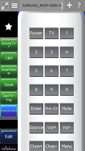 MyRemocon (IR Remote Control) - Image screenshot of android app