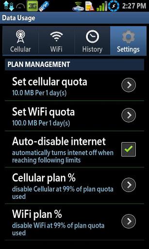 Data Usage - عکس برنامه موبایلی اندروید