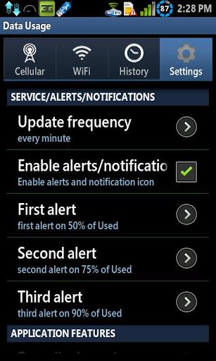 Data Usage - عکس برنامه موبایلی اندروید