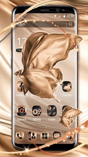 Silk Rose Gold Butterfly Theme - Image screenshot of android app