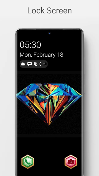 Diamond Lock Screen - عکس برنامه موبایلی اندروید