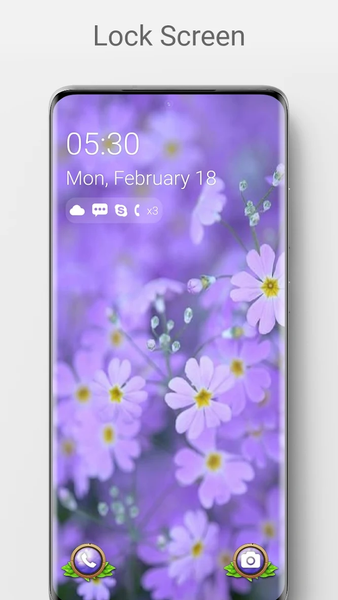 Flower Lock Screen - عکس برنامه موبایلی اندروید