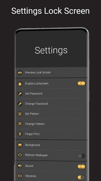 Pure Gold Lock Screen - عکس برنامه موبایلی اندروید