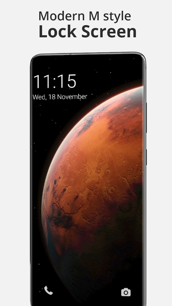 Modern Mi style Lock Screen - Image screenshot of android app