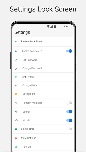 Modern Mi style Lock Screen - عکس برنامه موبایلی اندروید