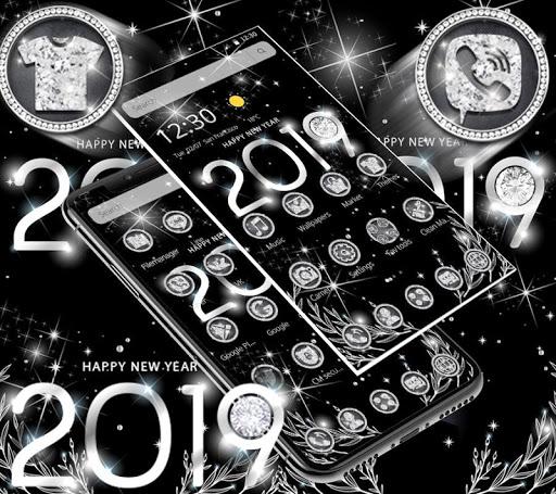 2019 Silver Glitter Theme - Image screenshot of android app