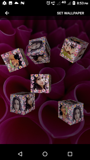 3D Photo Cube Live Wallpaper - Image screenshot of android app