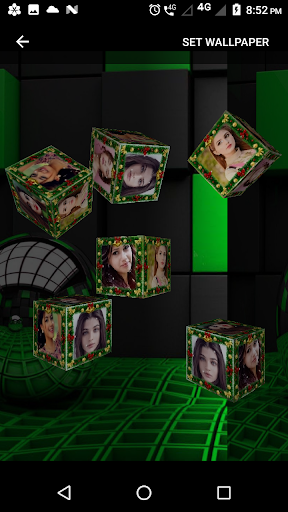3D Photo Cube Live Wallpaper - Image screenshot of android app