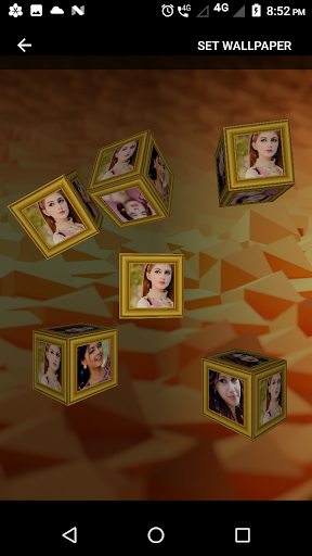 3D Photo Cube Live Wallpaper - Image screenshot of android app