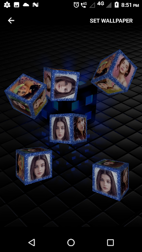 3D Photo Cube Live Wallpaper - Image screenshot of android app