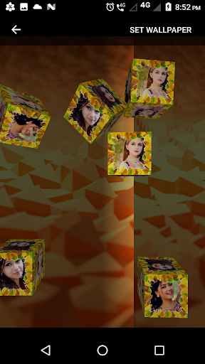 3D Photo Cube Live Wallpaper - Image screenshot of android app