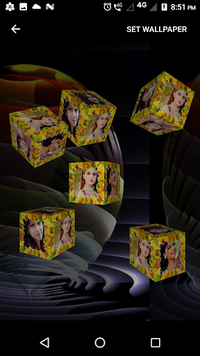 3D Photo Cube Live Wallpaper - Image screenshot of android app