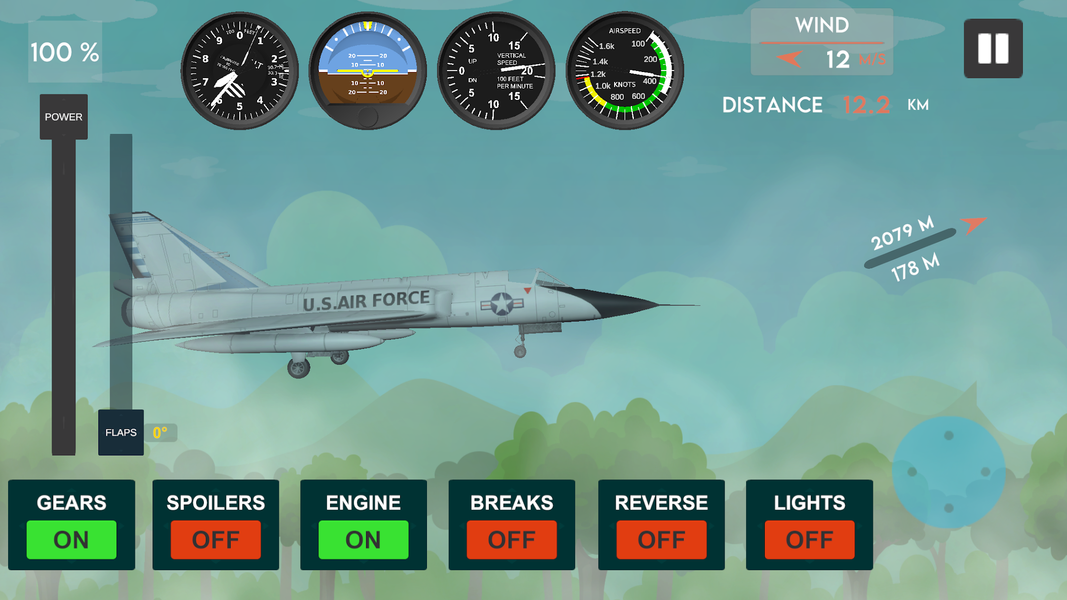 2.5D Flight Simulator - Gameplay image of android game