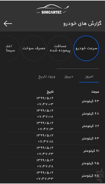 ردیاب دزدگیر خودرو سیمکارتل - عکس برنامه موبایلی اندروید