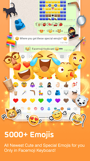 Facemoji Emoji Keyboard – صفحه کلید فیس ایموجی - عکس برنامه موبایلی اندروید