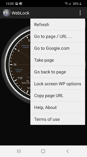 WebLock reminder - Image screenshot of android app