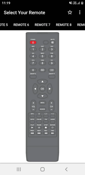 Marshal TV Remote - Image screenshot of android app