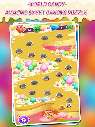 Blast Candies in World Candy: Free Match 3 Puzzle - Gameplay image of android game
