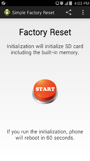 Simple Factory Phone Reset - Image screenshot of android app