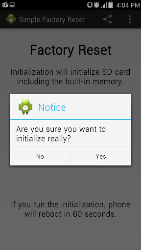 Simple Factory Phone Reset - Image screenshot of android app