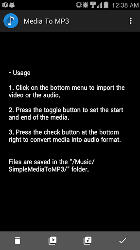 Convert video or audio to mp3 - Image screenshot of android app
