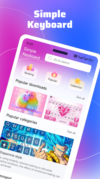 Simple Keyboard - عکس برنامه موبایلی اندروید