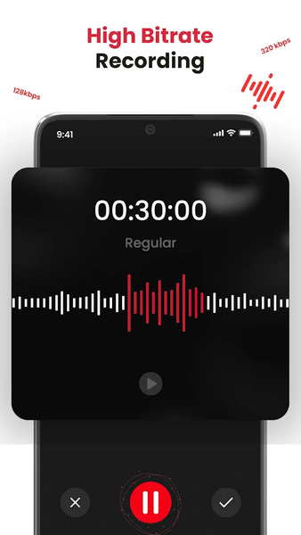 HQ Recorder - Record Audio - Image screenshot of android app