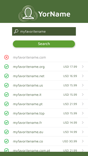 YorName - Register Your Domain - Image screenshot of android app