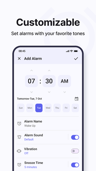 Alarm Clock - عکس برنامه موبایلی اندروید