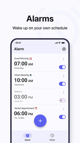 Alarm Clock - عکس برنامه موبایلی اندروید