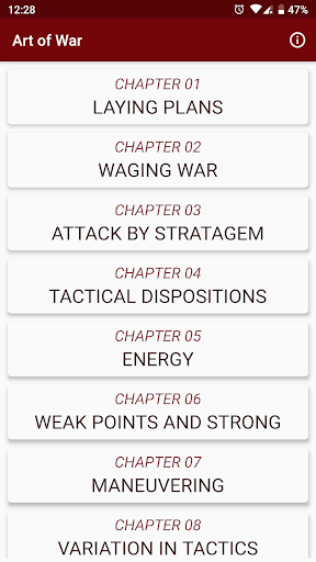 Art of War (Sun Tzu) - Image screenshot of android app