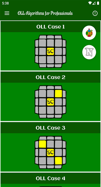 OLL Algorithms for Experts - Image screenshot of android app