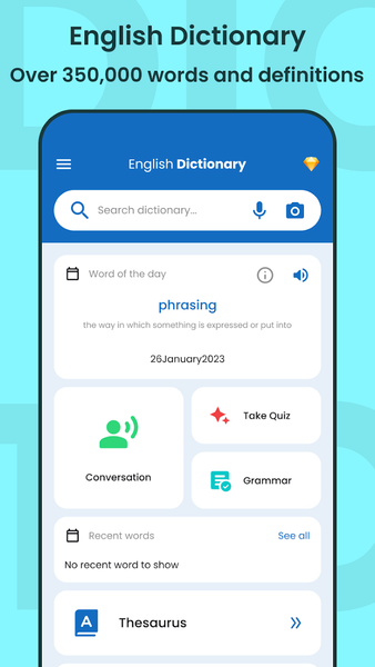 English Dictionary: Vocabulary - عکس برنامه موبایلی اندروید
